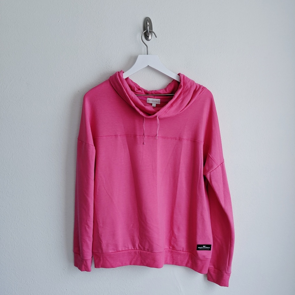 Simply Southern Vibrant Pink Turtleneck Sweater
